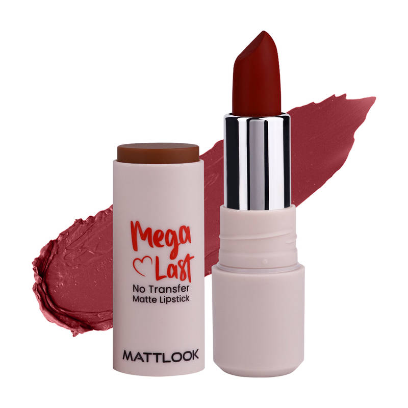 Matt look Mega Last No Transfer Matte Lipstick - Maroon Me