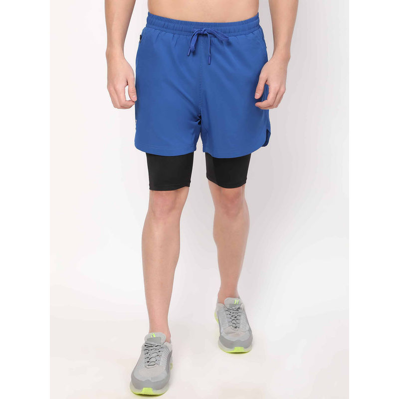 Dida Blue Men Stretchable Regular Fit Multi-Purpose Flagship Sports Short (XL)