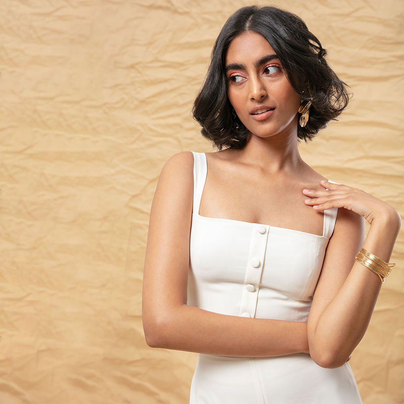 RSVP By Nykaa Fashion The Power Of White Coord Set - Off White (XXL)