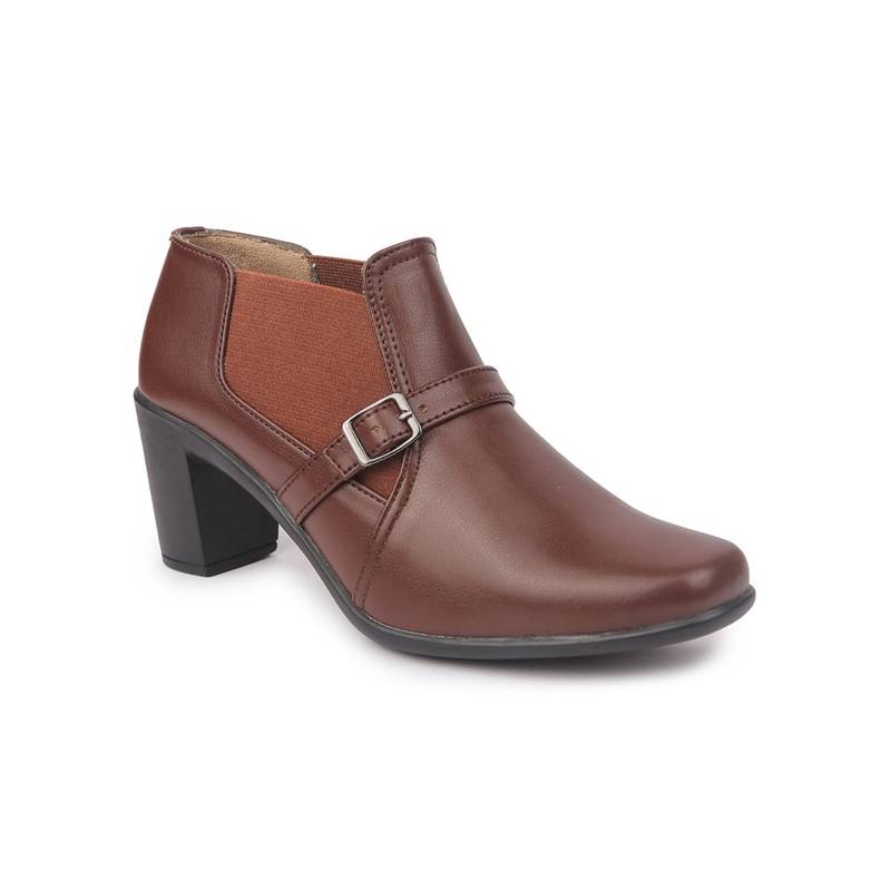 VALIOSAA Solid Brown Chelsea Boots (EURO 36) (EURO 36)