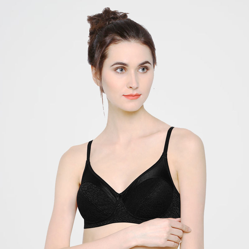 Sonari Kareena Women's Fancy Net Bra - Black (30B)