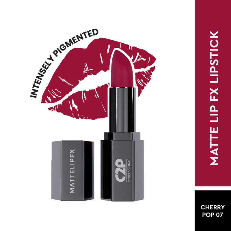C2P Pro Matte Lip FX Long-Lasting Ultra Creamy Lipstick - Cherry Pop 07