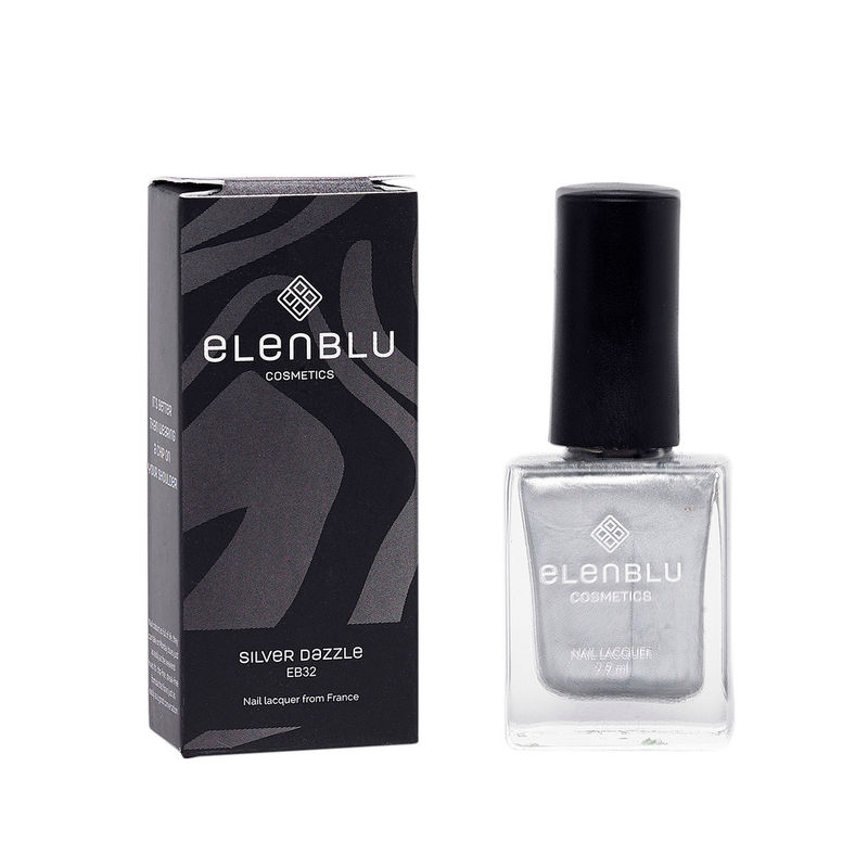 Elenblu Pearls Nail Polish - EB32 Silver Dazzle