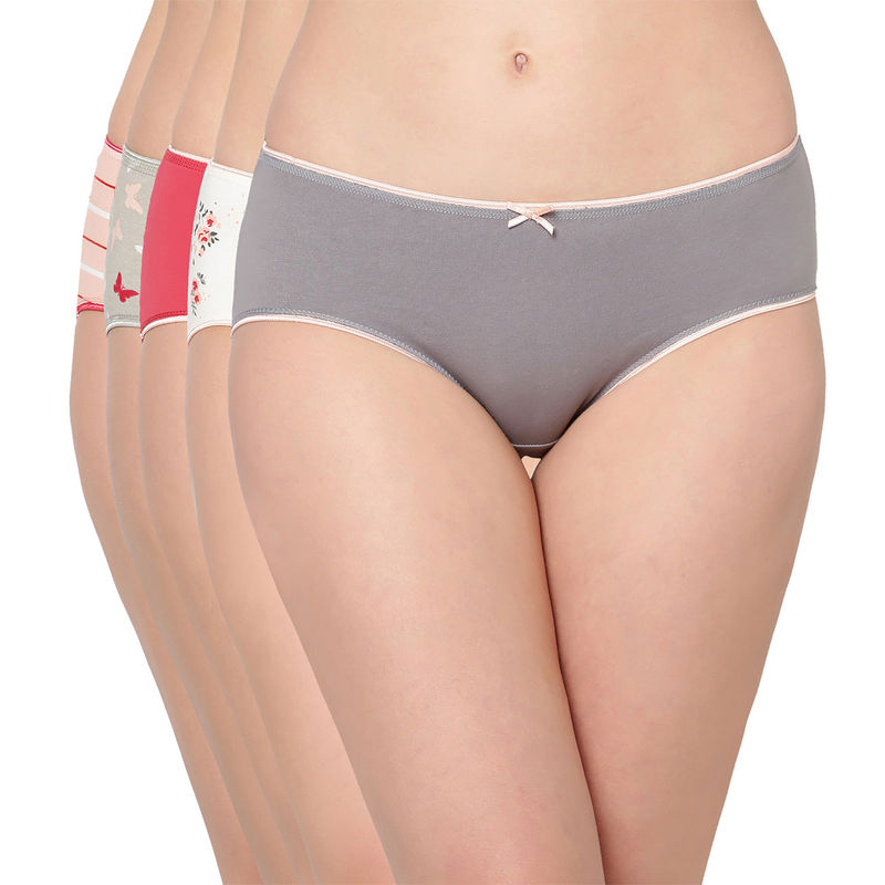 Juliet Women's Hipster Cotton Panties (Pack of 5) 6399 MultiColor Buy