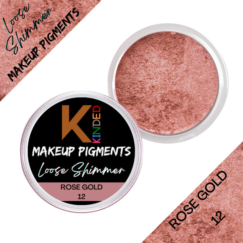 KINDED Loose Shimmer Makeup Foil Pigments Powder - Rose Gold
