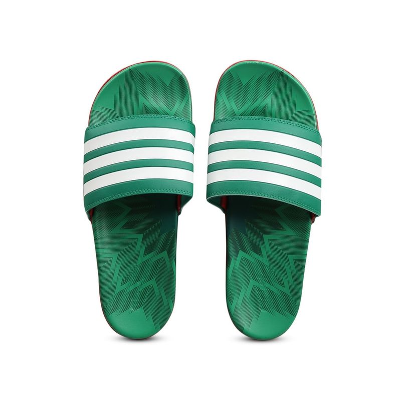 adidas ADILETTE COMFORT Green Swimming Slides -UK 4