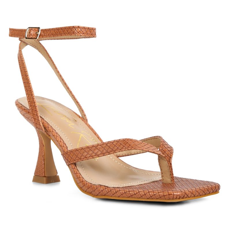 London Rag Ankle Strap Thong Sandals In Tan (EURO 38)