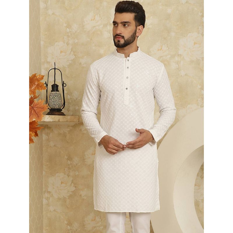 SOJANYA White Cotton Festive Kurta (38)