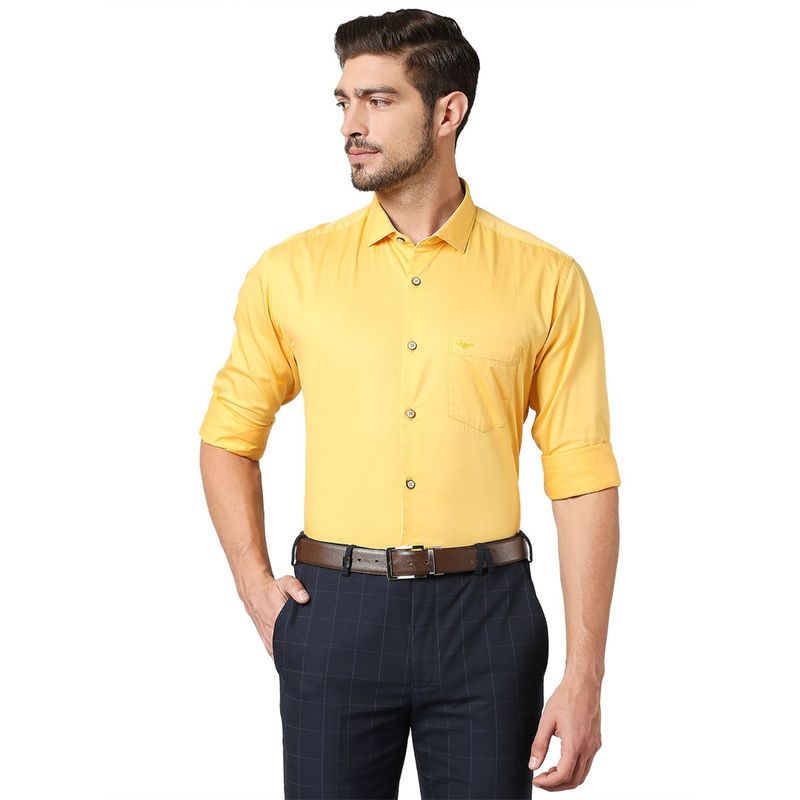 Park Avenue Medium Yellow Formal Shirt (L)