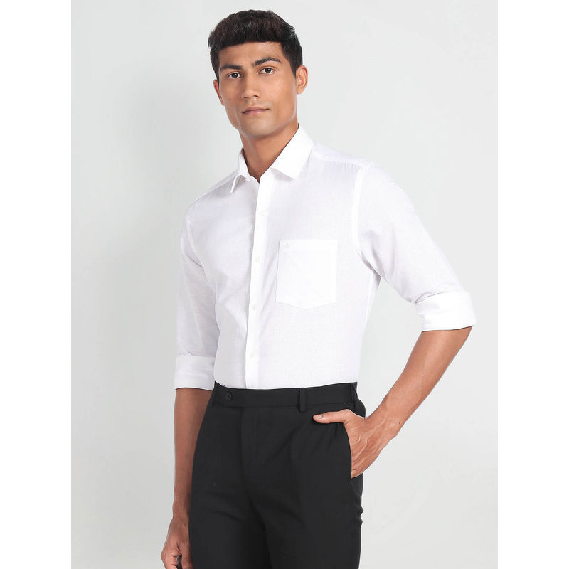 Arrow Cotton Linen Slim Shirt (39)