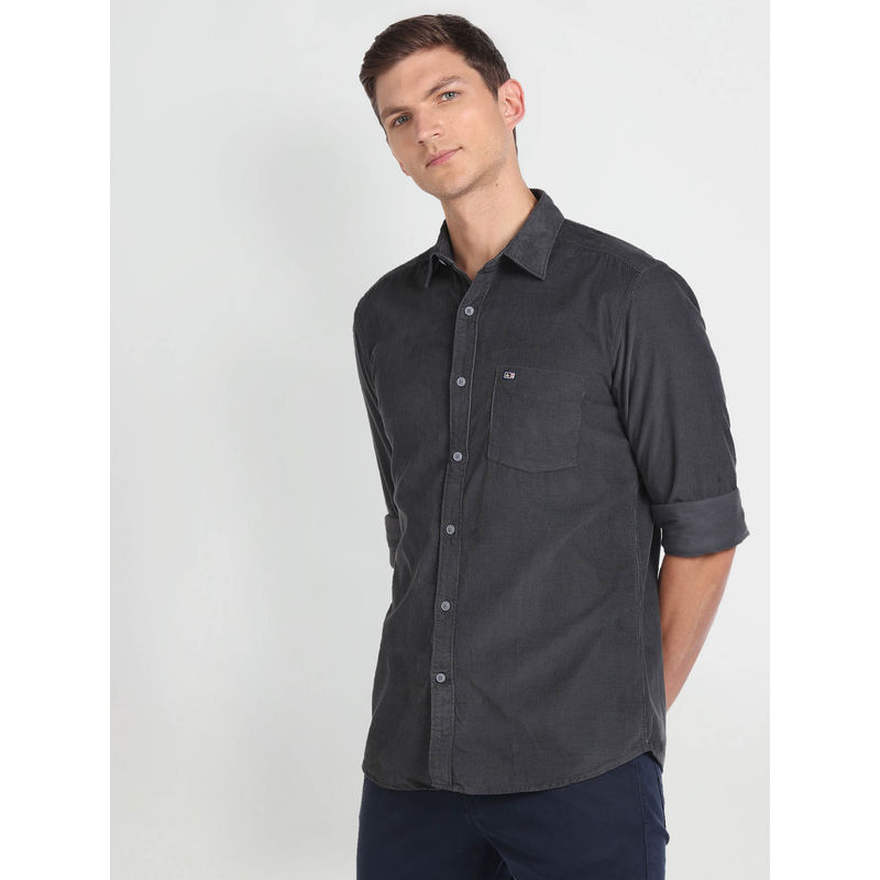 Arrow Sports Solid Corduroy Shirt (38)