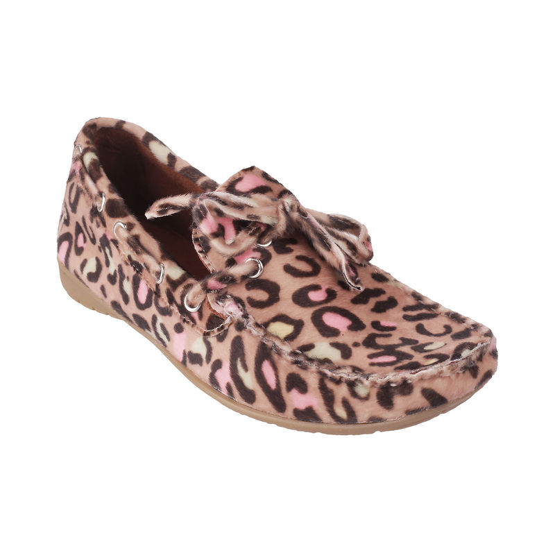 CATWALK Animal Print Detailing Loafers - UK 5