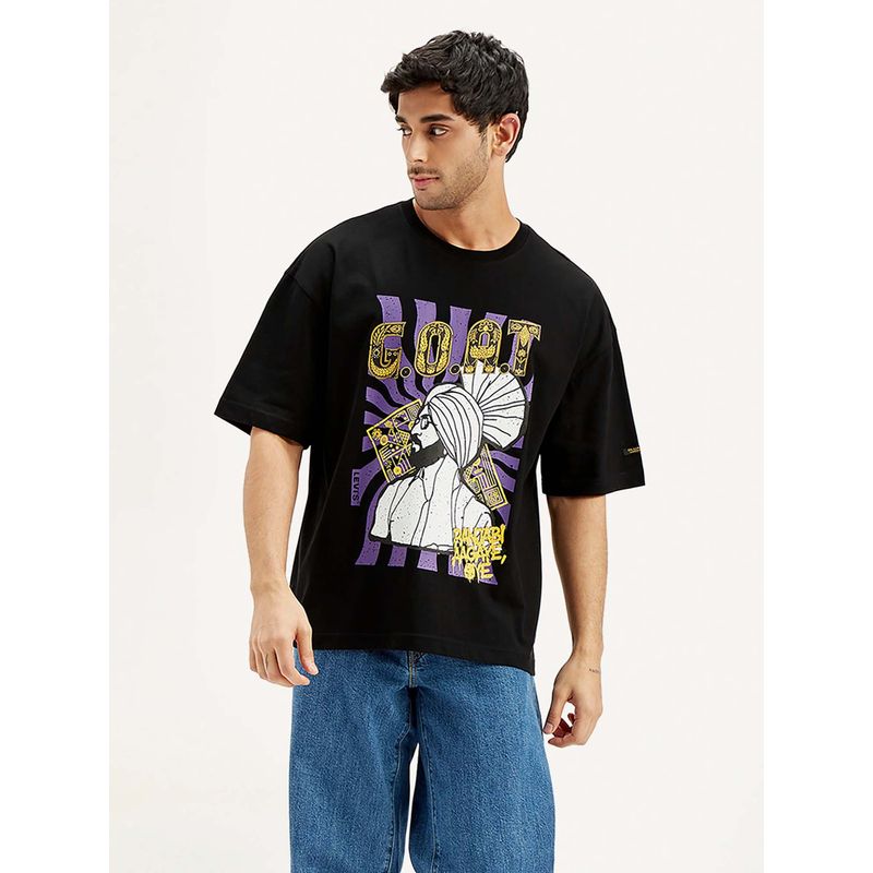 Levi's Black Graphic T-Shirt (M)