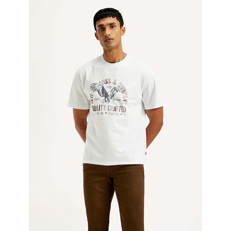 Levi's White Printed T-Shirt (S)