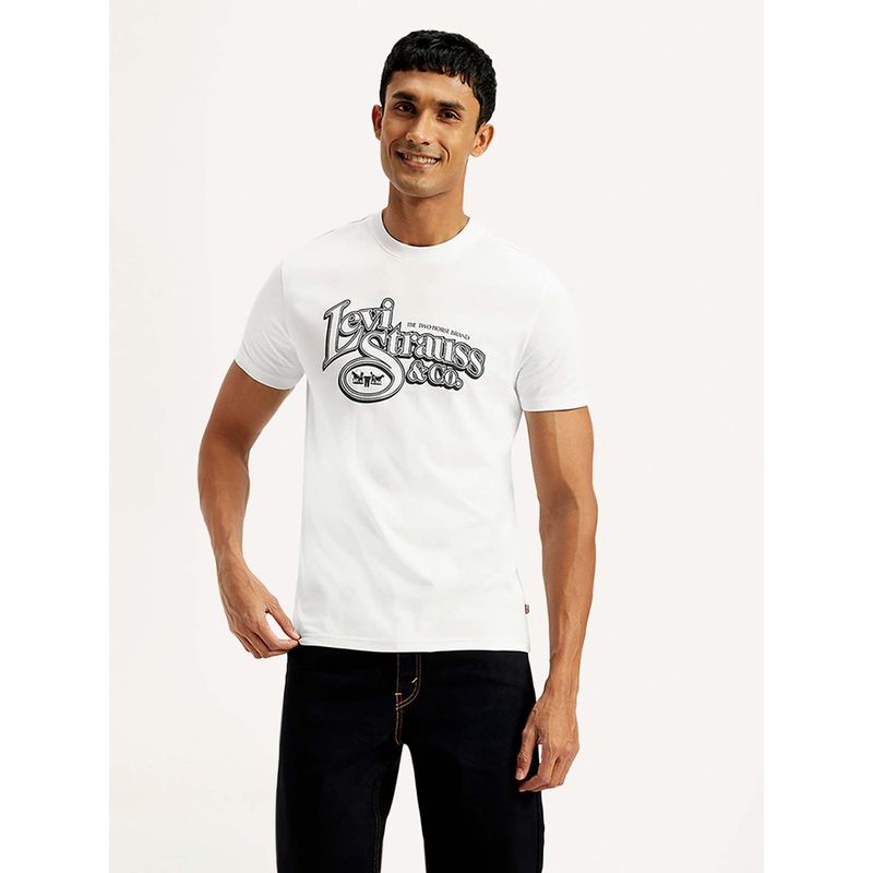 Levi's White Typography T-Shirt (XL)