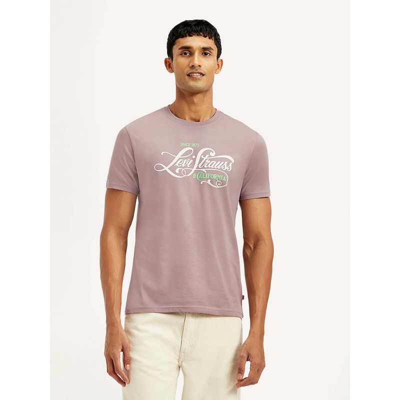 Levi's Mauve Typography T-Shirt (M)