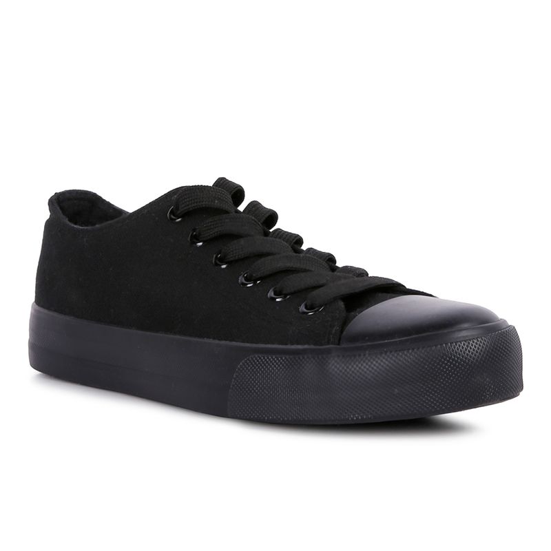 London Rag Solid Black Sneakers (EURO 38)