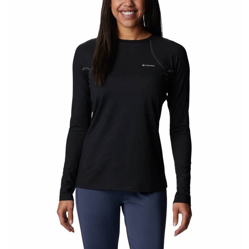 Columbia Women Black Omni-Heat Reflective Heavyweight Stretch Thermal Top (M)