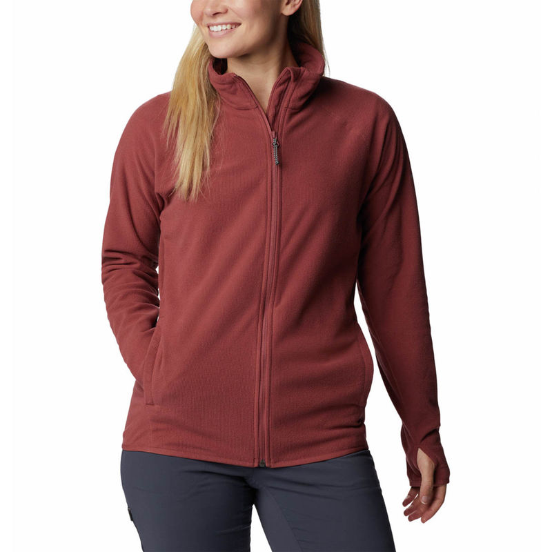 Columbia Womens Red Back Beauty Full Sleeve Trekking Hiking Fleece Jacket (XS)