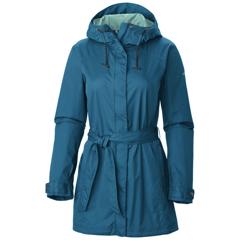 Columbia Womens Blue Pardon My Trench Rain Hiking Trekking Jacket: Buy ...