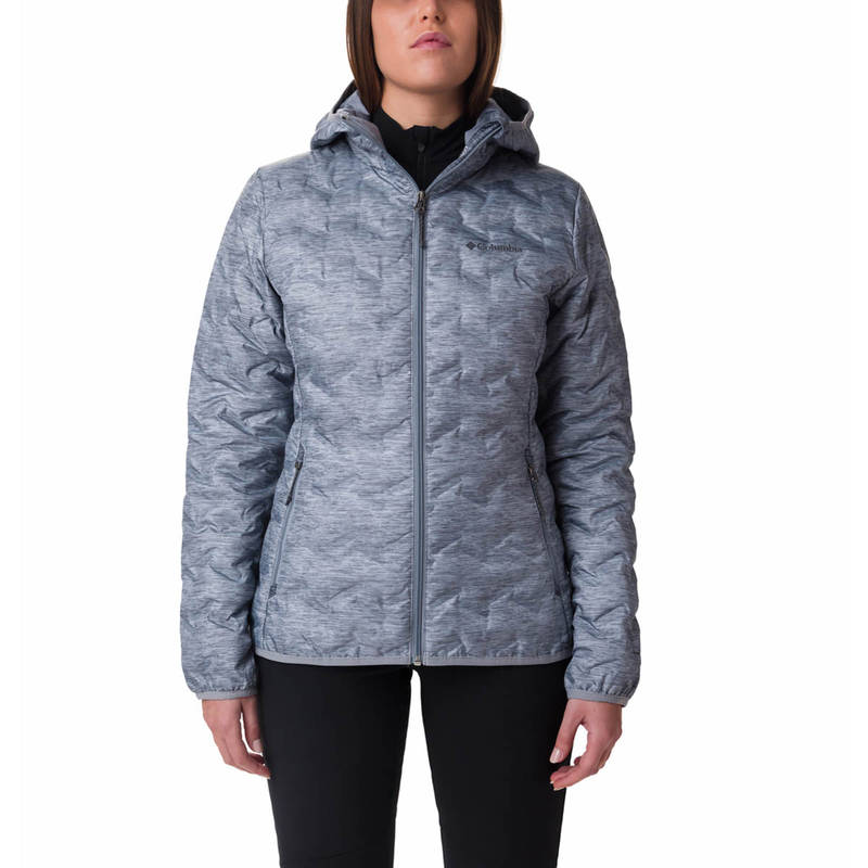 Columbia Women Grey Omni-Heat Reflective Delta Ridge Down Jacket upto -10°c (XS)
