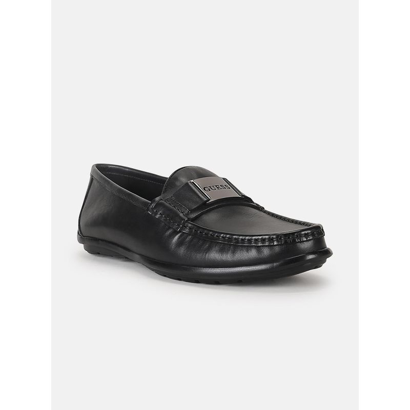 Guess Men Black Solid Slip On Square Toe Loafers (UK 9)