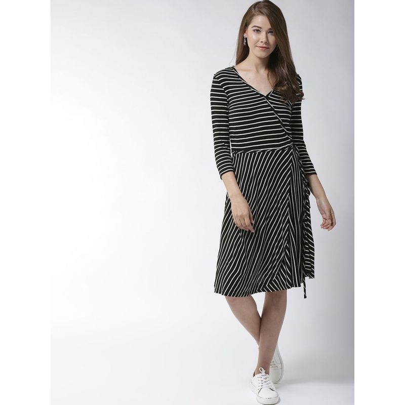 Twenty Dresses By Nykaa Fashion Black Stripe Me Baby One More Time