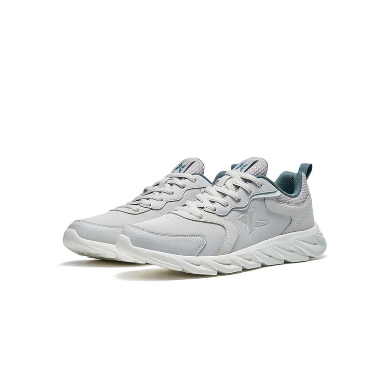 Xtep Men Dove Grey Solid-Plain Dynamic Running Shoes (EURO 40)