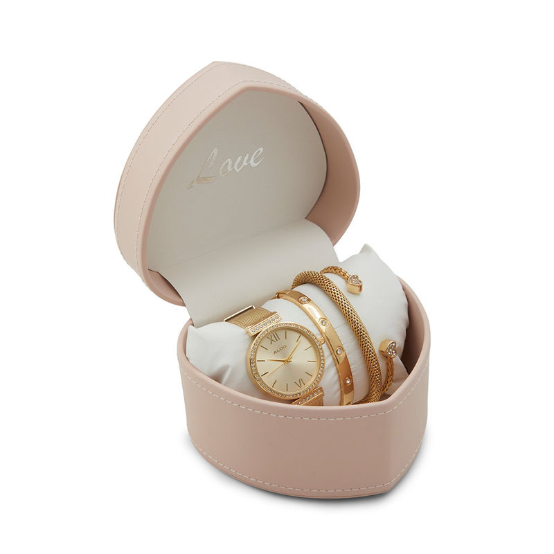 Buy Aldo Women Gold Analog Watch with Bangles