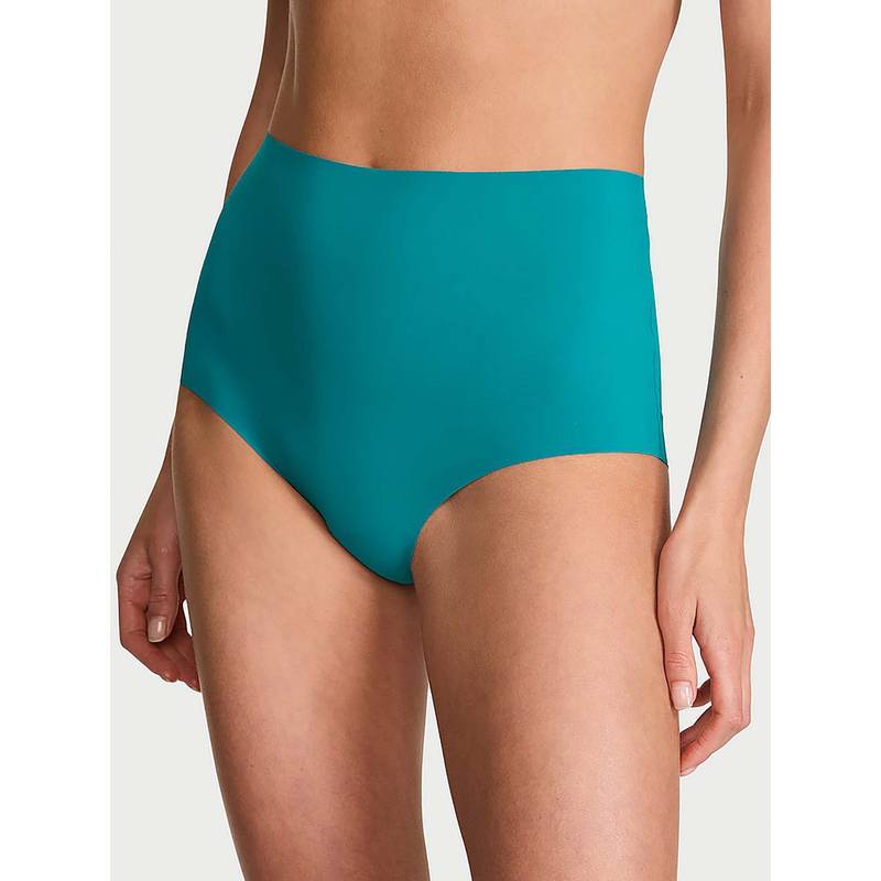 Victoria's Secret Blue Solid Regular Brief Panty (L)