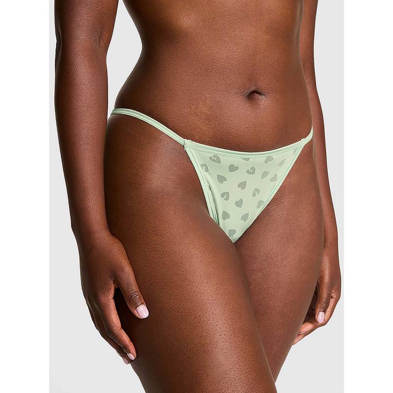 Victoria's Secret Green Printed Regular Bikini Panty (XS)