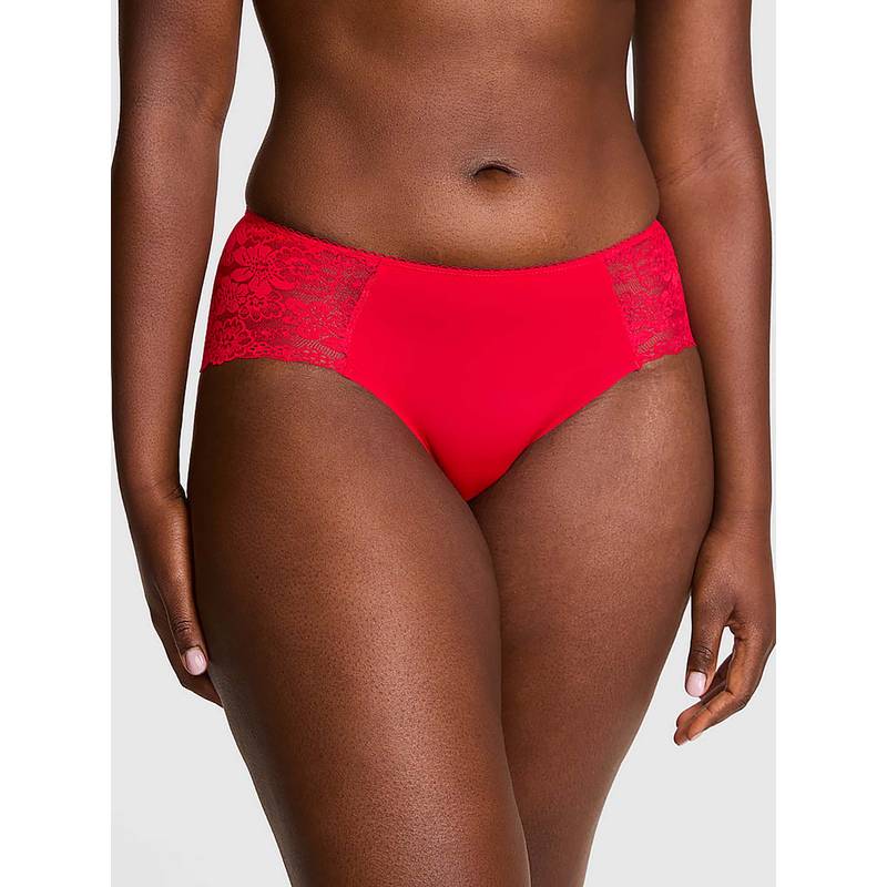 Victoria's Secret Red Self Design Regular Brief Panty (XS)