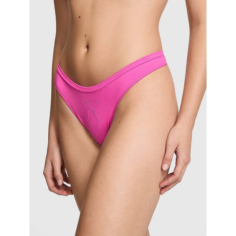 Victoria's Secret Pink Self Design Regular Thong Panty (XS)