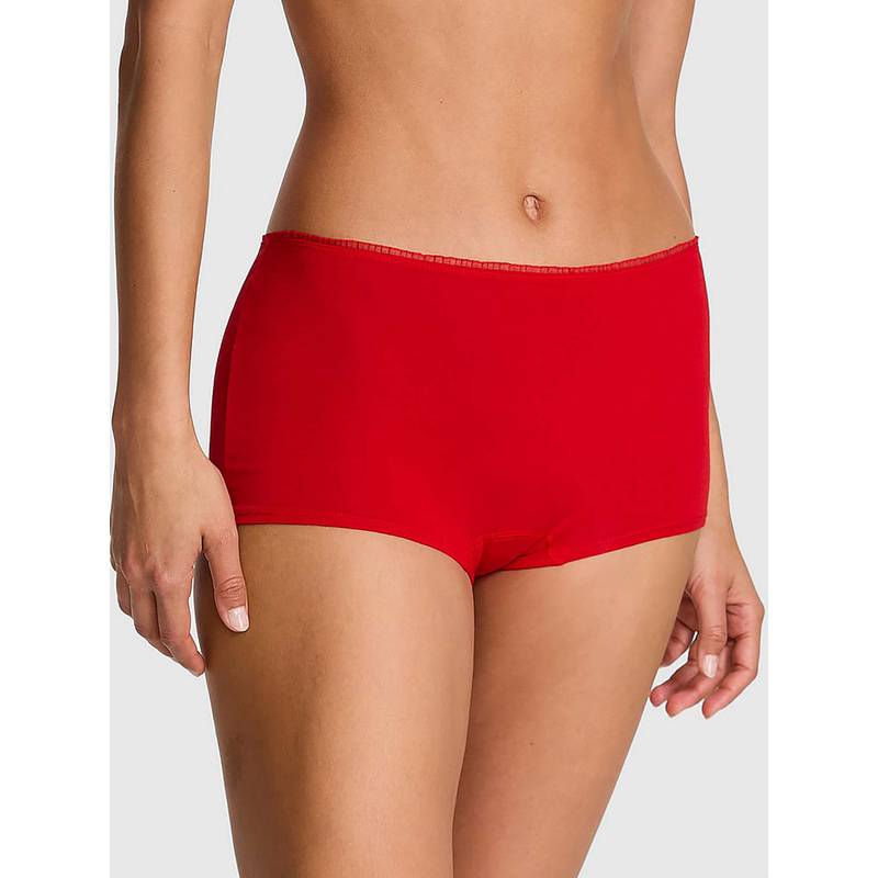 Victoria's Secret Red Solid Regular Boyshorts (L)