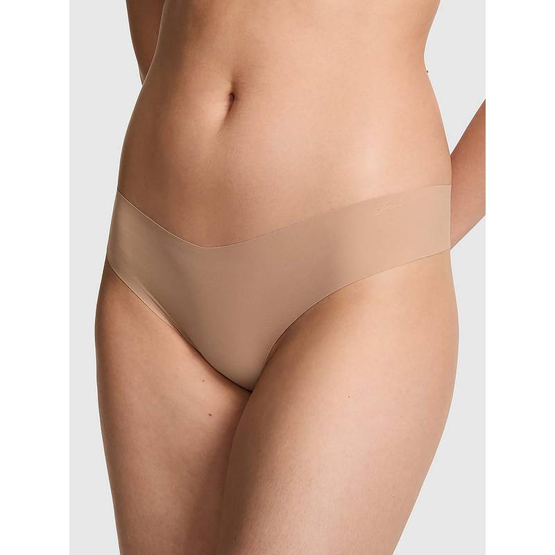 Victoria's Secret Beige Solid Regular Thong Panty (XS)