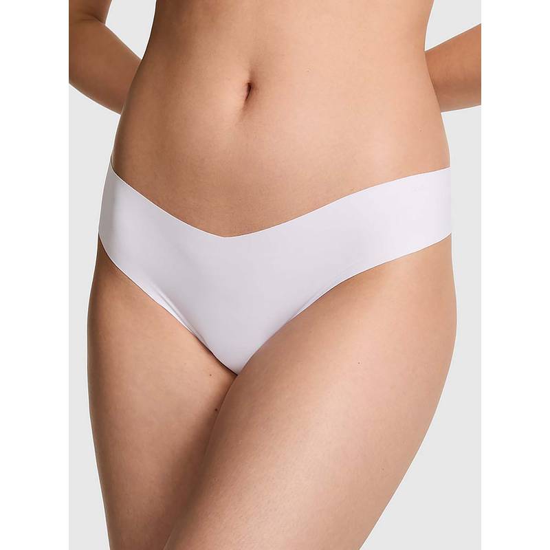 Victoria's Secret White Solid Regular Thong Panty (XS)