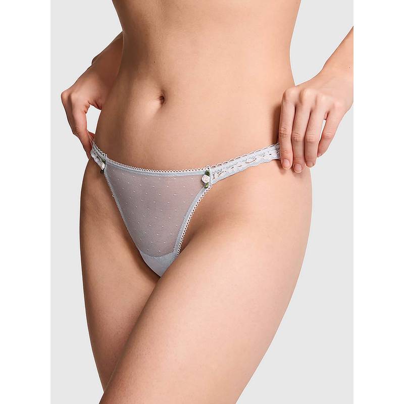 Victoria's Secret Blue Self Design Regular Bikini Panty (XS)