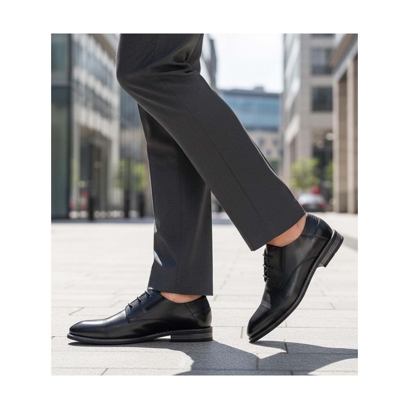 Bugatti Amros Black Premium Leather Comfort Derbies (EURO 41)