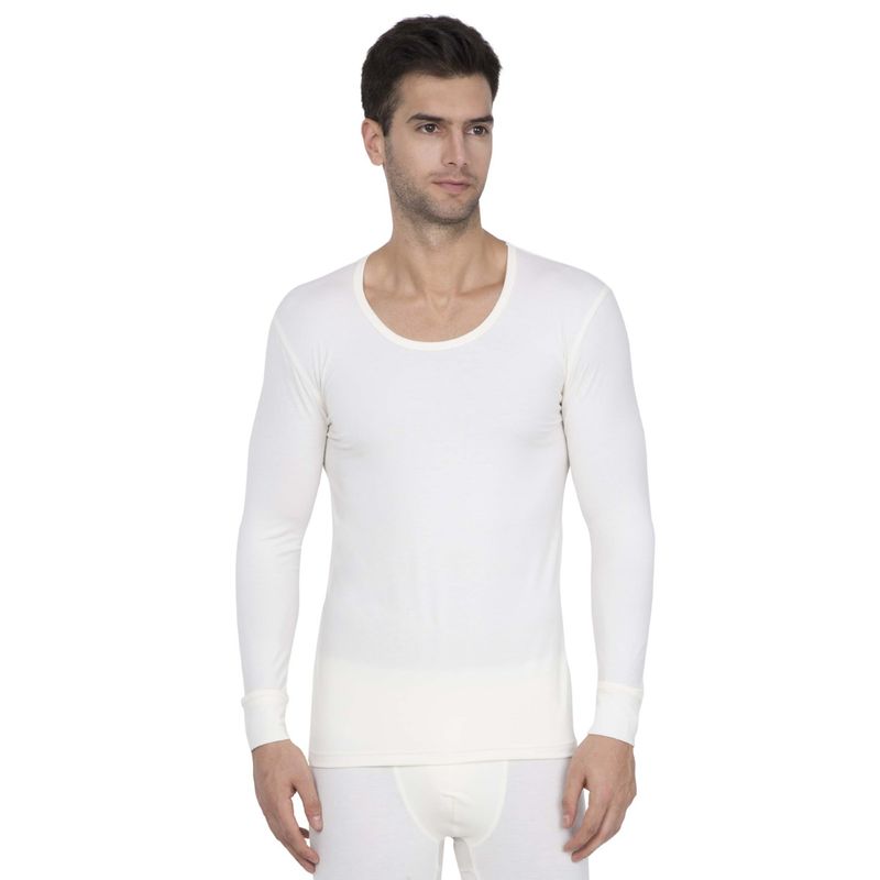 Jockey White Thermal Long Sleeve Vest (L)