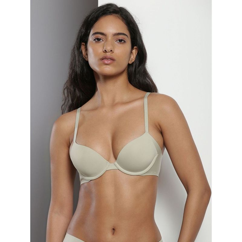 Calvin Klein Green Medium Coverage Padding Wired Push-Up Bra (32C)
