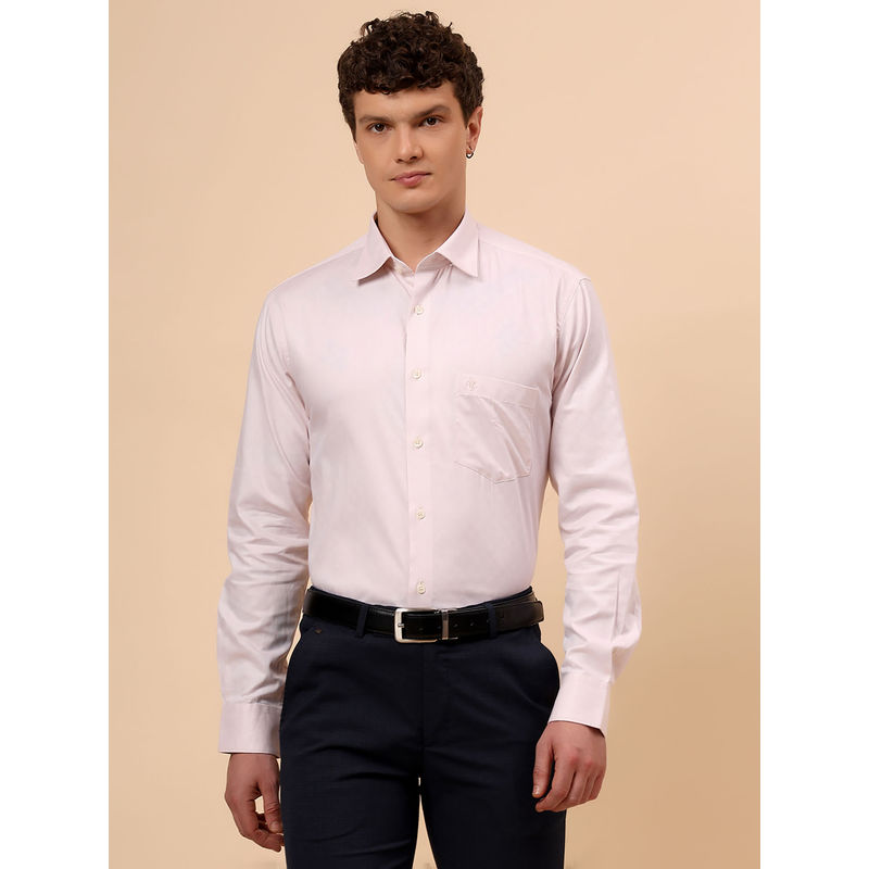 Cantabil Peach Breathable & Soft Fastness Regular Fit Shirt (38)
