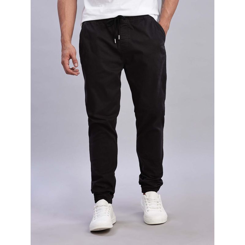 Tommy Hilfiger Mens Black Solid Jogger (XL)