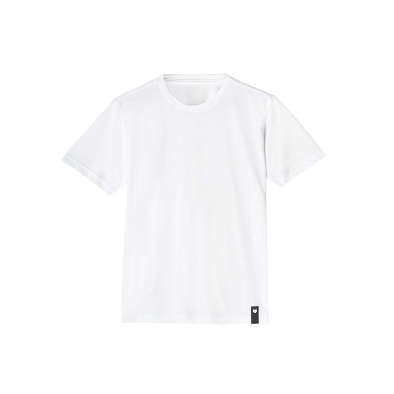 Tego White Polyester Solid Men T-shirt - White (L)