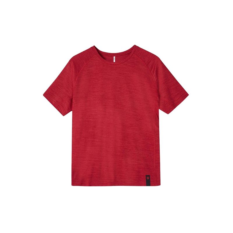 Tego Red Polyester Solid Men T-shirt - Red (S)