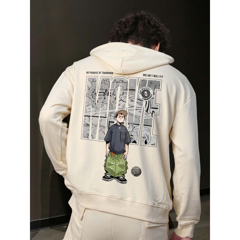 PRONK Street Vision Men Drop Shoulder Premium Terry Hoodie (XL)