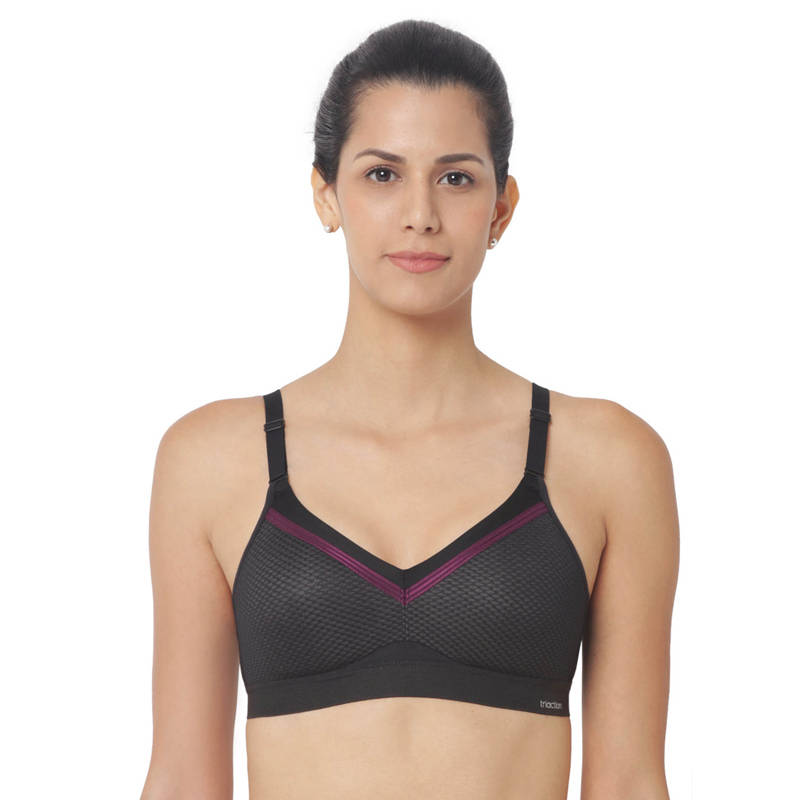 Triumph Triaction Free Motion Padded Wireless High Bounce Control Sports Bra - Black (36B)