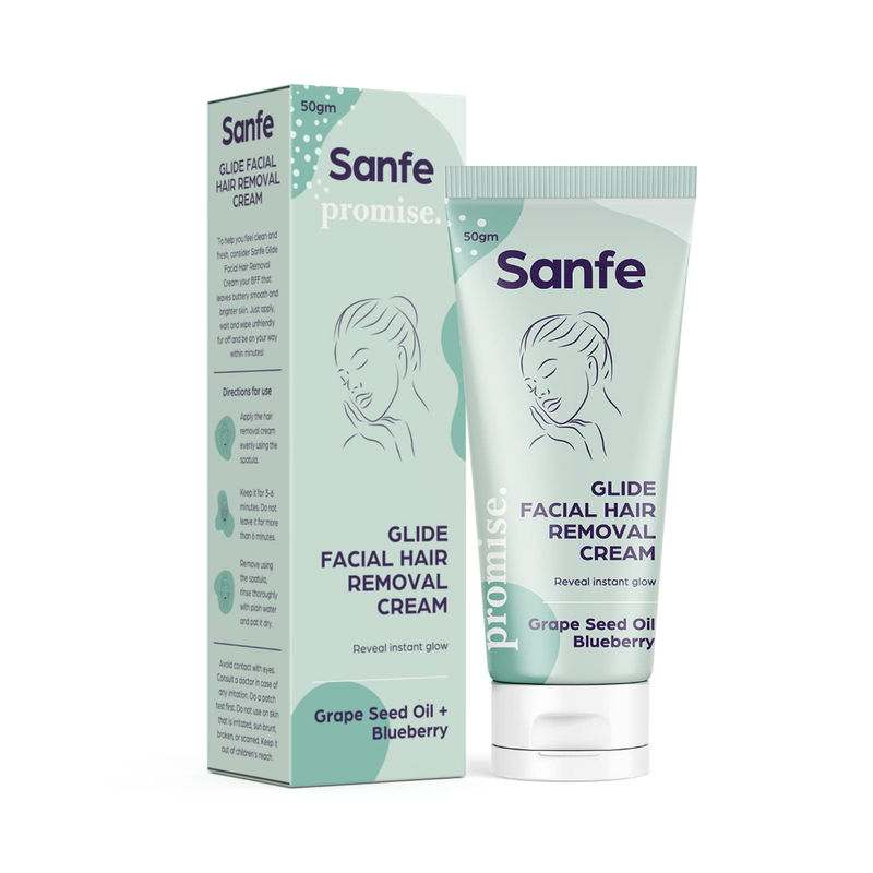 Sanfe Promise Glide Facial Hair Removal Cream Removes Facial Hair & Slows  Hair Regrowth: Buy Sanfe Promise Glide Facial Hair Removal Cream Removes  Facial Hair & Slows Hair Regrowth Online at Best