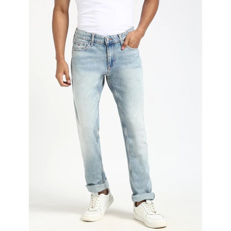 Tommy Hilfiger Mens Mid Wash Regular Fit Mid Rise Jeans (32)