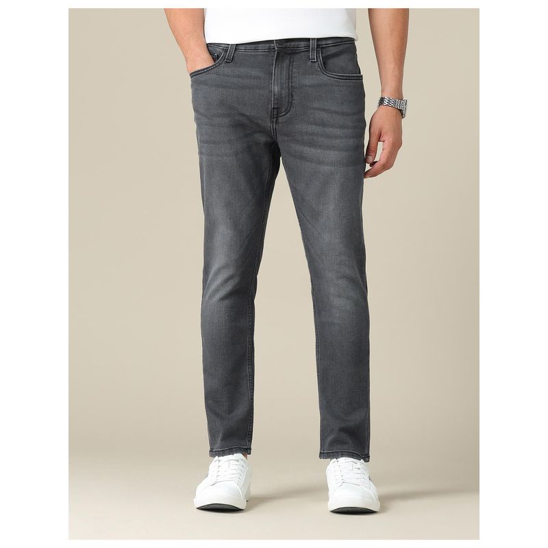 U.S. Polo Assn. Denim Co. Mens Cole Comfort Cropped Fit Black Jeans (30)