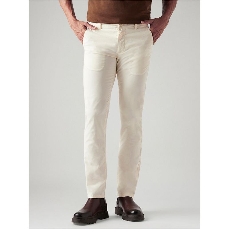 Levi's 511 Off-White Slim Fit Mid Rise Chinos (28)